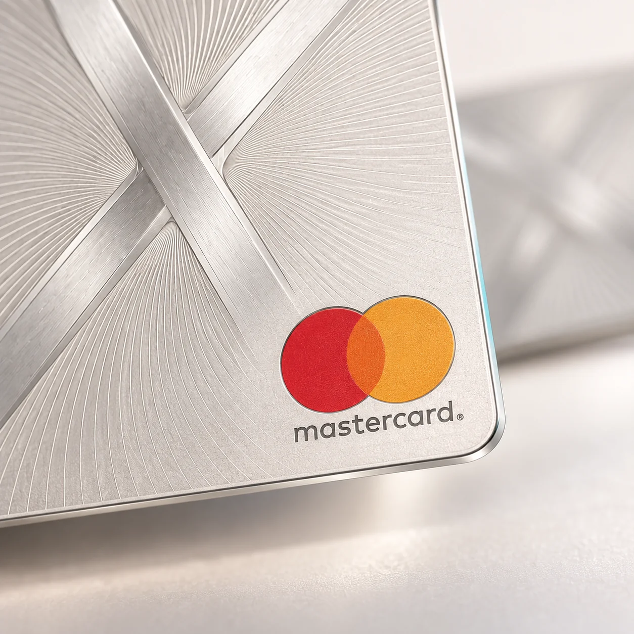 Close-up concept of an LDB-X card with the Mastercard network mark